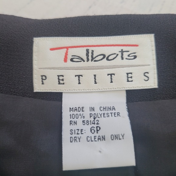 Talbots Womens 6P Evening Jacket Black Green Blue Ribbon Plaid Metallic Gold - Picture 2 of 7